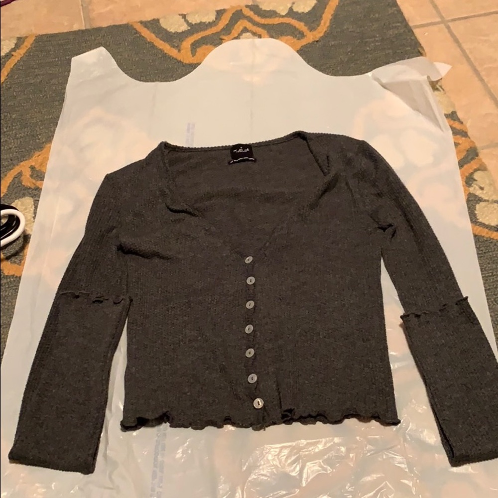 Urban outfitters grey long sleeve top
